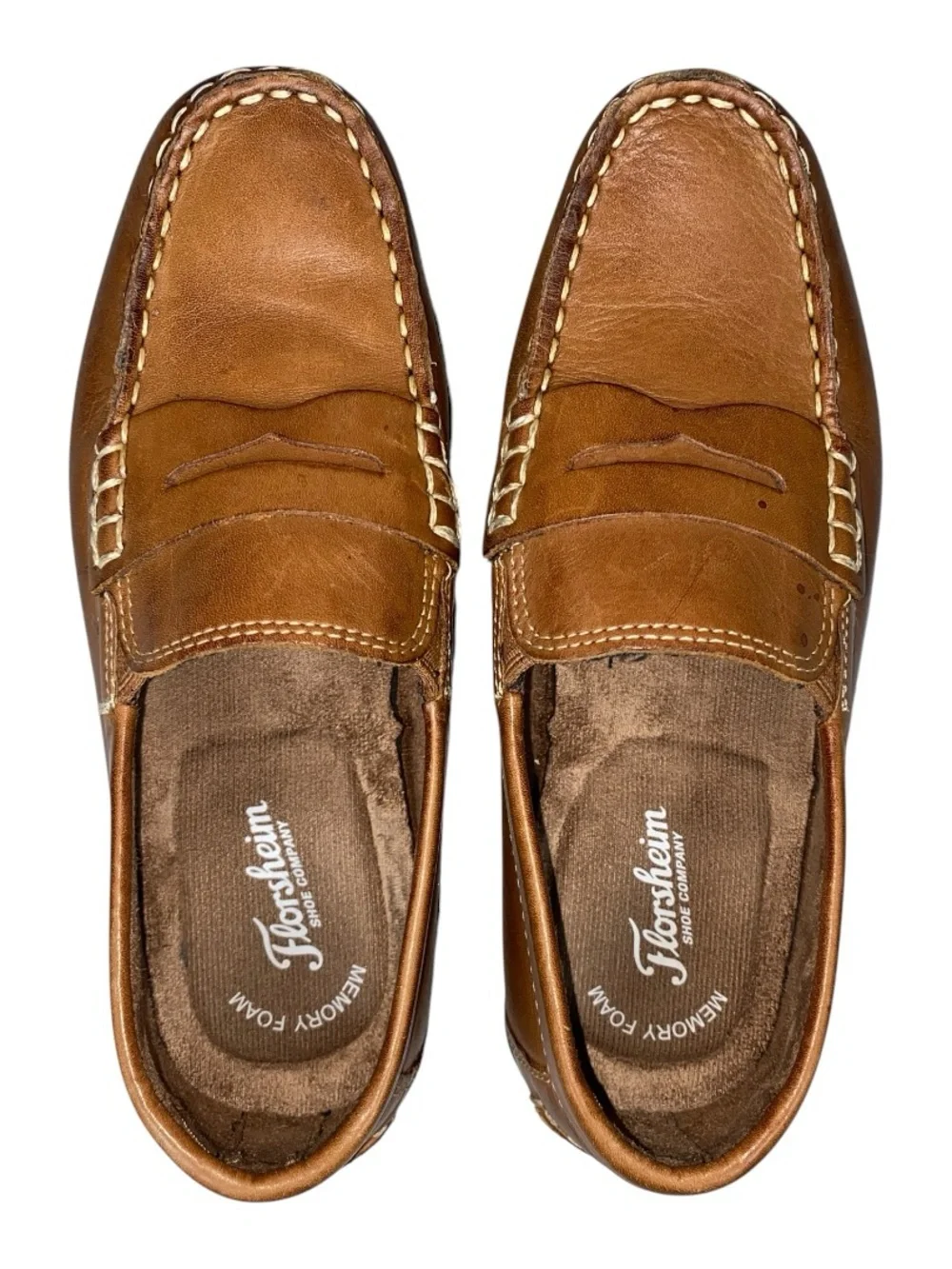 Florsheim Jasper Driver Jr. Saddle Tan Boys Size 4.5 Penny Loafer Leather